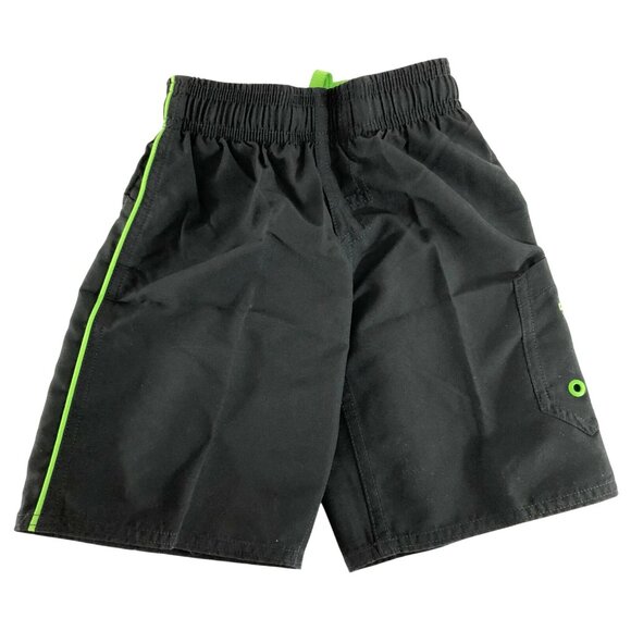 Speedo Boys Swim Trunks Drawstring Mesh Cargo Black Size 4 - Picture 1 of 5